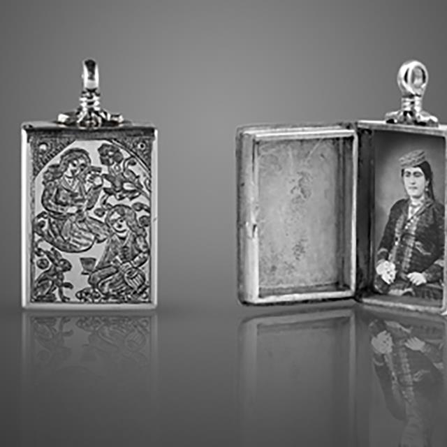 آویز نقره طرح مینیاتور کارِ دست