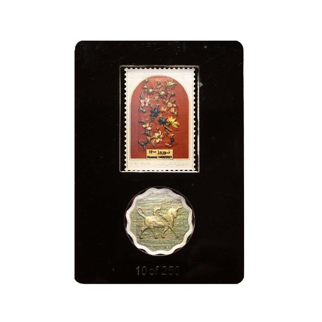 پک کلکسیونی تمبرینه نقره و مدالیون نوروز 1400