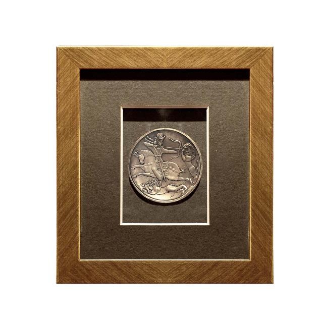 تابلو بشقاب 2500 ساله ساسانی 5 گرمی نقره