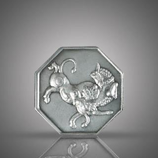 مدالیون(سکه یادبود) نقره، طرح باستانی ، 8 ضلعی