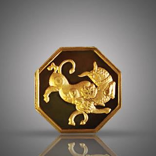 مدالیون(سکه یادبود) طلای طرح باستانی ، 8 ضلعی